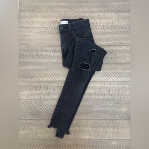 Abercrombie & Fitch Black Distressed Skinny Jeans